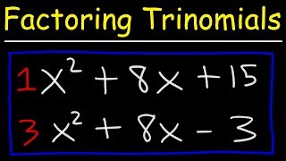 Factoring Trinomials The Easy Fast Way [upl. by Cordier]