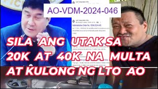 RAFFY TULFO at JV EJERCITO utak sa 20k at 40k na multa at kulong na parusa ng LTO [upl. by Ayt]