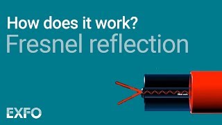 Fresnel Reflection  EXFO animated glossary of Fiber Optics [upl. by Iliam]