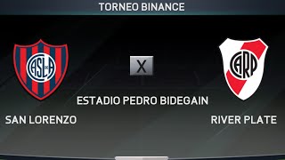 SAN LORENZO X RIVER PLATE 14ªRod SUPERLIGA ARGENTINA [upl. by Einattirb]