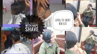 asymmetrical bob haircut  bob haircut tutorial  Trendy bob haircut  short bob cut indian bob cut [upl. by Maharba]