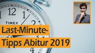 Abitur 2019 in Hessen NRW Niedersachsen BW RLP etc LastMinute Tipps  Leo Eckl [upl. by Eckel840]