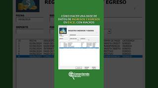 Base de datos ingresos y egresos en Excel basededatos excel ingresosyegresos [upl. by Edmonda]