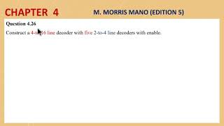 Exercise 426  4 to 16 Line Using Five 2 to 4 Line Decoders [upl. by Ennirak]