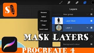 Procreate 4 How to use Layer Masks [upl. by Denoting861]