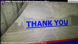 Procurement Livestream for DPWH Ilocos Norte 2nd DEO on July 19 2024 [upl. by Wina]