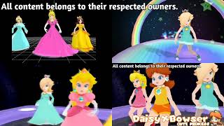 MMD Peach Daisy amp Rosalina  Greeds Accident Quadparison [upl. by Eenet]