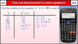 66 How to do Trial and Improvement  Basic Maths Core Skills Level 6GCSE Grade D [upl. by Nesyla]