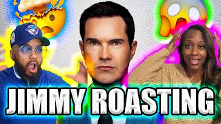 Jimmy Carr Roasting The Audience Vol 1 AMERICAN COUPLE REACTS [upl. by Laekim870]