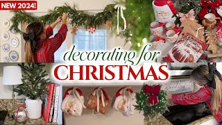 CHRISTMAS DECORATE WITH ME 2024 🎄 DECORATING MY HOUSE FOR CHRISTMAS  traditional Christmas decor🎅🏻 [upl. by Faydra]