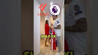 La Liga vs Premier League SXXl footballfunny laliga premierleague ronaldofans messifans [upl. by Annil]