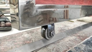 how to install manual sliding gate  sliding gate installation  sliding gate roller wheels  mdkhan [upl. by Hayn]