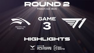 Highlights HLE vs T1  Game 3  Playoffs R2  LCK Mùa Hè 2024 29082024 [upl. by Nylesoj]