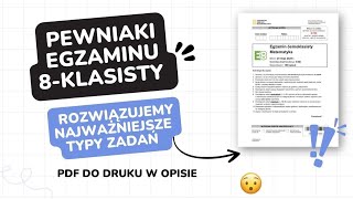 ✨Pewniaki które musisz znać ✅ egzamin ósmoklasisty z matematyki ✨ PDF do druku w opisie [upl. by Lime195]