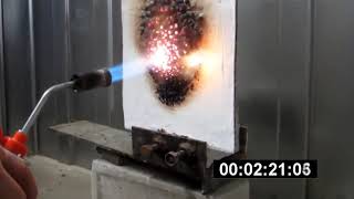 Thermal Nano Fireretardent Paint Coating Demonstration of Cardboard Paper with R120 rating [upl. by Corwun]