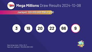 20241008 Mega Millions Lottery Results amp Winning Numbers [upl. by Granville]