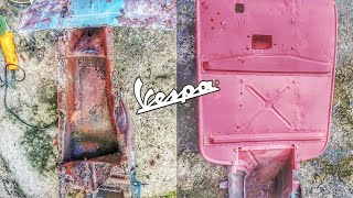 1980 VESPA PX150 Full Restoration  Part 1 Rust Damge Chassis Repair [upl. by Yecats]