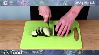 How to dice an aubergine  Cooking with kids [upl. by Edie184]