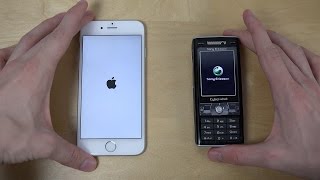 iPhone 6 vs Sony Ericsson K800i  Which Is Faster 4K [upl. by Jerrilyn]