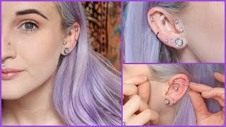 Changing My Piercings  3 Rings 1 Hole [upl. by Dimphia92]