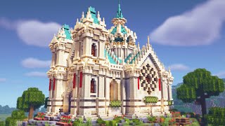 Minecraft  How to Build a Beautiful Cathedral  Church Tutorial Part 1 [upl. by Gnivre621]