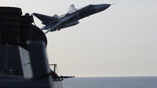 Russian fighter jet flies within 75 feet of US ship [upl. by Nancee]