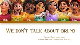 We dont talk about bruno  encanto DisneyEngColor coded REPOST [upl. by Kipper]