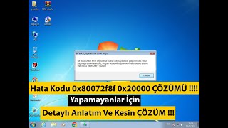 Hata Kodu 0x80072f8f 0x20000 ÇÖZÜMÜ  Error code 0x80072f8f 0x20000 SOLUTION 2022 [upl. by Amling644]