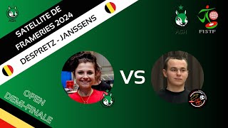 Subbuteo  Emilie Despretz vs Noah Janssens Satellite de Frameries 150924 demifinale Open [upl. by Pasho428]