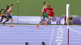 Moroccos Sofiane El Bakkali gold amp USAs Kenneth Rooks silver in 3000M steeplechase Paris Olympic [upl. by Higley]