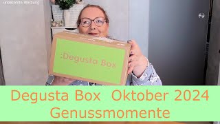 Degusta Box Oktober 2024 quotGenussmomentequot [upl. by Hniv162]