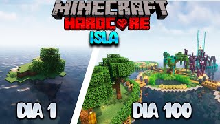 Sobreviví durante 100 DIAS EN UNA ISLA DESIERTA en Minecraft Hardcore [upl. by Bone532]