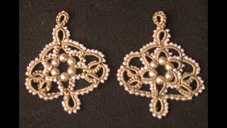 shuttel tatting how to make tatting earring\\earring simple pattern [upl. by Tuttle]