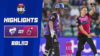 Hobart Hurricanes v Sydney Sixers  BBL13 [upl. by Hayilaa]