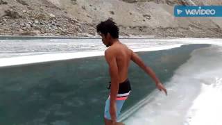 Chadar Trek 2017  Jump in Zanskar River [upl. by Anuahc291]