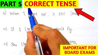 Correct Tense Questions and Answers for Class 10 Seba l Class 11 l Class 12 AHSEC [upl. by Putscher]