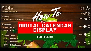 How to Make a Free Digital Calendar Display [upl. by Fay806]