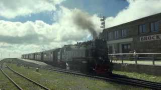 Dampflok 99 222 mit dem Traditionszug auf schmaler Spur zum Brocken 2013 [upl. by Junna]