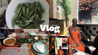 Dinner romantique avec la sauce gombo okra💋  recette chit chat  vlog culinaire 💐 [upl. by Arata521]