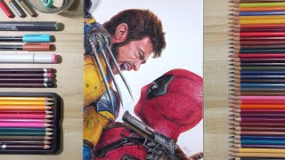 Drawing Deadpool vs Wolverine  Fame Art [upl. by Nivloc]