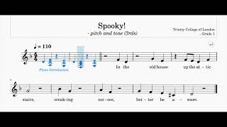 Spooky  Trinity Grade 1 Vocal Exercise  SingAlong [upl. by Booma353]