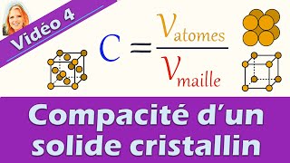 Compacité Cristallographie  1ère enseignement scientifique Les cristaux physique chimie [upl. by Wieche]