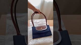 So happy I went with this size for my Longchamp Le Pliage in navy ✨ [upl. by Alad]