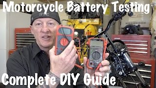 How to Test Motorcycle Battery amp Charging SystemMultimeter or Voltmeter  DIY [upl. by Cissej]