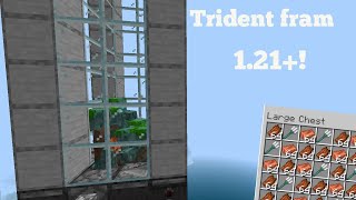 very easy Trident farm in minecraft 121 mcpepeBedrock [upl. by Ardnael]