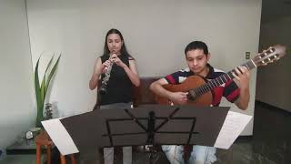 Claro de luna Debussy  Oboe y Guitarra  Virginia Moreno y Reynaldo Anderson Ensayo [upl. by Ised]