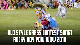 Old style Grass Dance contest Song 3  Special Rocky Boy 2018 [upl. by Nadnal]