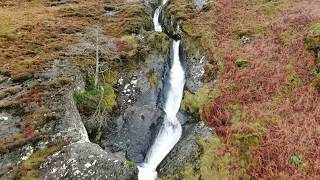 Rhaeadr Fach Waterfall Gwynedd North Wales Drone Footage DJI Mavic 2 Zoom 4K [upl. by Eseuqram809]