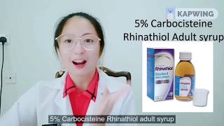 Common productive cough with 5 carbocisteine rhinathiol adult cough syrup 16b3056 [upl. by Hathaway403]