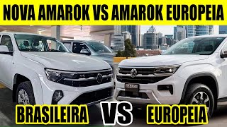 NOVA AMAROK 2025 DO BRASIL VS A AMAROK EUROPEIA [upl. by Dahsar]